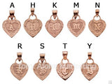 14K Heart Initial Top