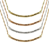 【Made To Order】Curve Bar Necklace / 2mm