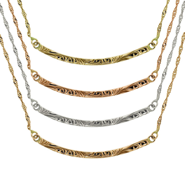 【Made To Order】Curve Bar Necklace / 2mm