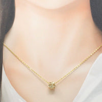14K Plumeria Tube Pendant