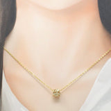 14K Plumeria Tube Pendant