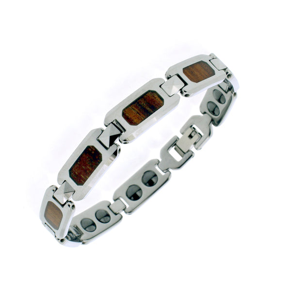 Koa Wood& Abalone Tungsten Bracelet