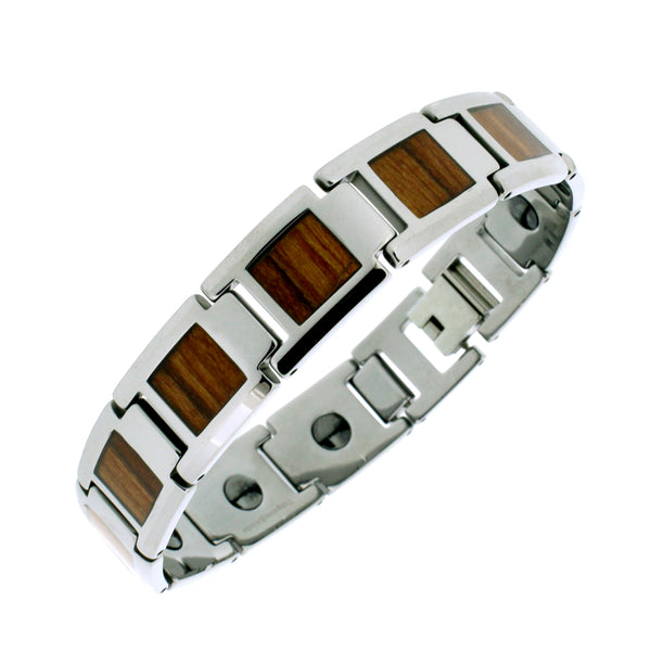 Koa Wood& Abalone Tungsten Bracelet