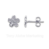 Plumeria CZ Earrings