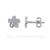 Plumeria CZ Earrings