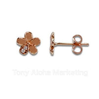 Plumeria CZ Earrings