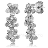 3 Plumeria Earrings