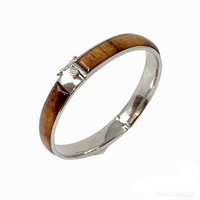 Koa Wood Hinged Bangle